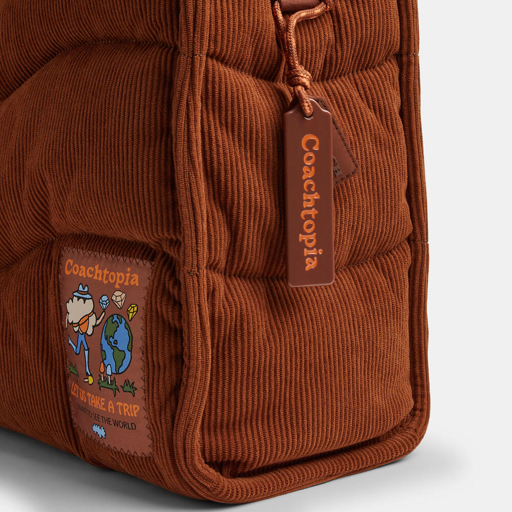 Coachtopia Loop Tote With Wavy Quilting In Corduroy - Picture 10 of 10